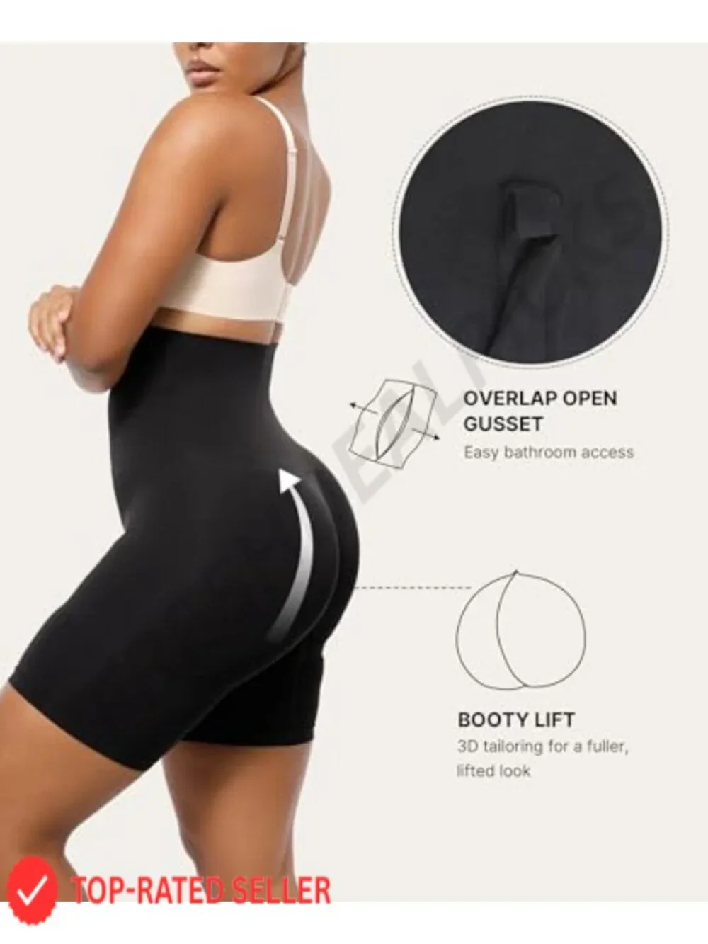High-Waisted Tummy Control Shapewear Shorts Butt Lifter Seamless Smoothing